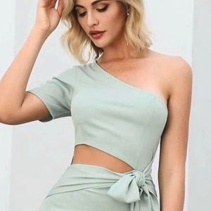SheIn mini cutout off the shoulder dress